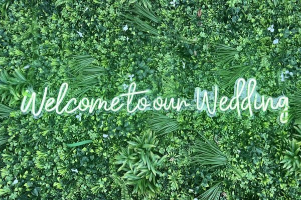 welcome to my wedding neon sign